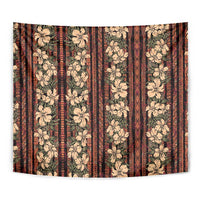 Hawaii Hibiscus Tapestry Retro Style - Polynesian Pride
