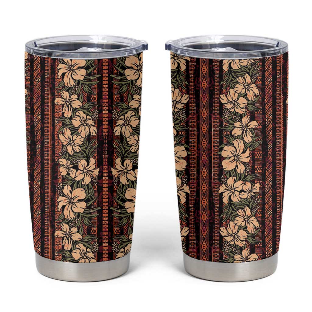 Hawaii Hibiscus Tumbler Cup Retro Style - Polynesian Pride
