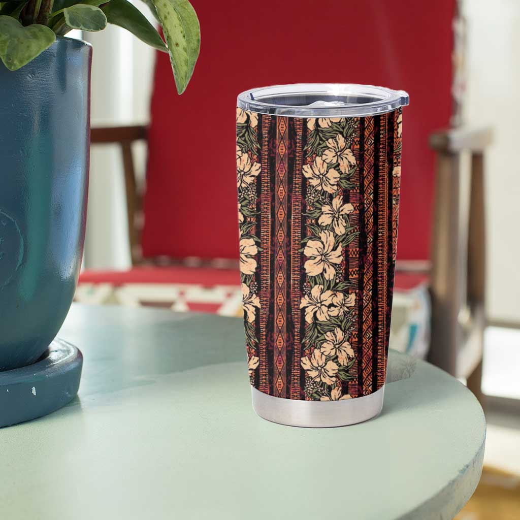Hawaii Hibiscus Tumbler Cup Retro Style - Polynesian Pride