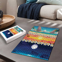 Hawaii Beach Landscape Time-Lapse Puzzle Tropical Plumeria Flowers - Polynesian Pride