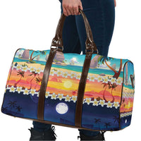 Hawaii Beach Landscape Time-Lapse Travel Bag Tropical Plumeria Flowers - Polynesian Pride