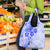 Fiji Masi With Hibiscus Tapa Tribal Grocery Bag Blue Pastel