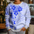Fiji Masi With Hibiscus Tapa Tribal Kid Ugly Christmas Sweater Blue Pastel LT01 - Polynesian Pride