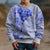 Fiji Masi With Hibiscus Tapa Tribal Kid Ugly Christmas Sweater Blue Pastel LT01 - Polynesian Pride