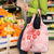 Fiji Masi With Hibiscus Tapa Tribal Grocery Bag Red Pastel