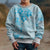 Fiji Masi With Hibiscus Tapa Tribal Kid Ugly Christmas Sweater Sky Blue Pastel LT01 - Polynesian Pride