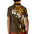 Fiji Masi With Hibiscus Tapa Tribal Kid Polo Shirt Gold Version LT01 - Polynesian Pride