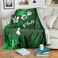 Fiji Masi Blanket Fijian Hibiscus Tapa Green Version LT01 - Polynesian Pride