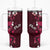Fiji Masi Tumbler With Handle Fijian Hibiscus Tapa Pink Version
