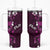 Fiji Masi Tumbler With Handle Fijian Hibiscus Tapa Purple Version