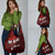 Fiji Masi Grocery Bag Fijian Hibiscus Tapa Red Version