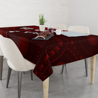 Fiji Masi Tablecloth Fijian Hibiscus Tapa Red Version LT01 - Polynesian Pride