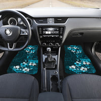 Fiji Masi Car Mats Fijian Hibiscus Tapa Sky Blue Version LT01 - Polynesian Pride