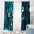 Fiji Masi Window Curtain Fijian Hibiscus Tapa Sky Blue Version LT01 - Polynesian Pride