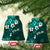 Fiji Masi Ceramic Ornament Fijian Hibiscus Tapa Turquoise Version LT01 Bell Flake Turquoise - Polynesian Pride