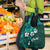 Fiji Masi Grocery Bag Fijian Hibiscus Tapa Turquoise Version