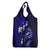 Fiji Masi Paisley With Hibiscus Tapa Grocery Bag Navy Blue Version
