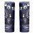 Fiji Masi Paisley With Hibiscus Tapa Skinny Tumbler Navy Blue Version