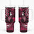 Fiji Masi Paisley With Hibiscus Tapa Tumbler With Handle Pink Version