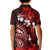 Fiji Masi Paisley Kid Polo Shirt Fijian Hibiscus Tapa Red Version LT01 - Polynesian Pride