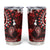Fiji Masi Paisley Tumbler Cup Fijian Hibiscus Tapa Red Version