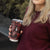 Fiji Masi Paisley Tumbler Cup Fijian Hibiscus Tapa Red Version