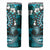 Fiji Masi Paisley Skinny Tumbler Fijian Hibiscus Tapa Turquoise Version