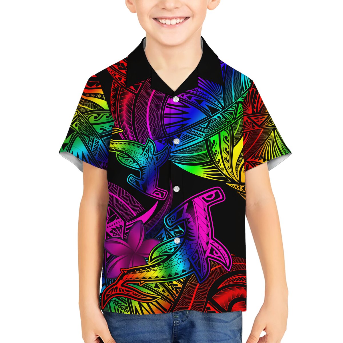 LGBT History Month Hawaiian Shirt Polynesian Hammerhead Shark LT01 - Polynesian Pride
