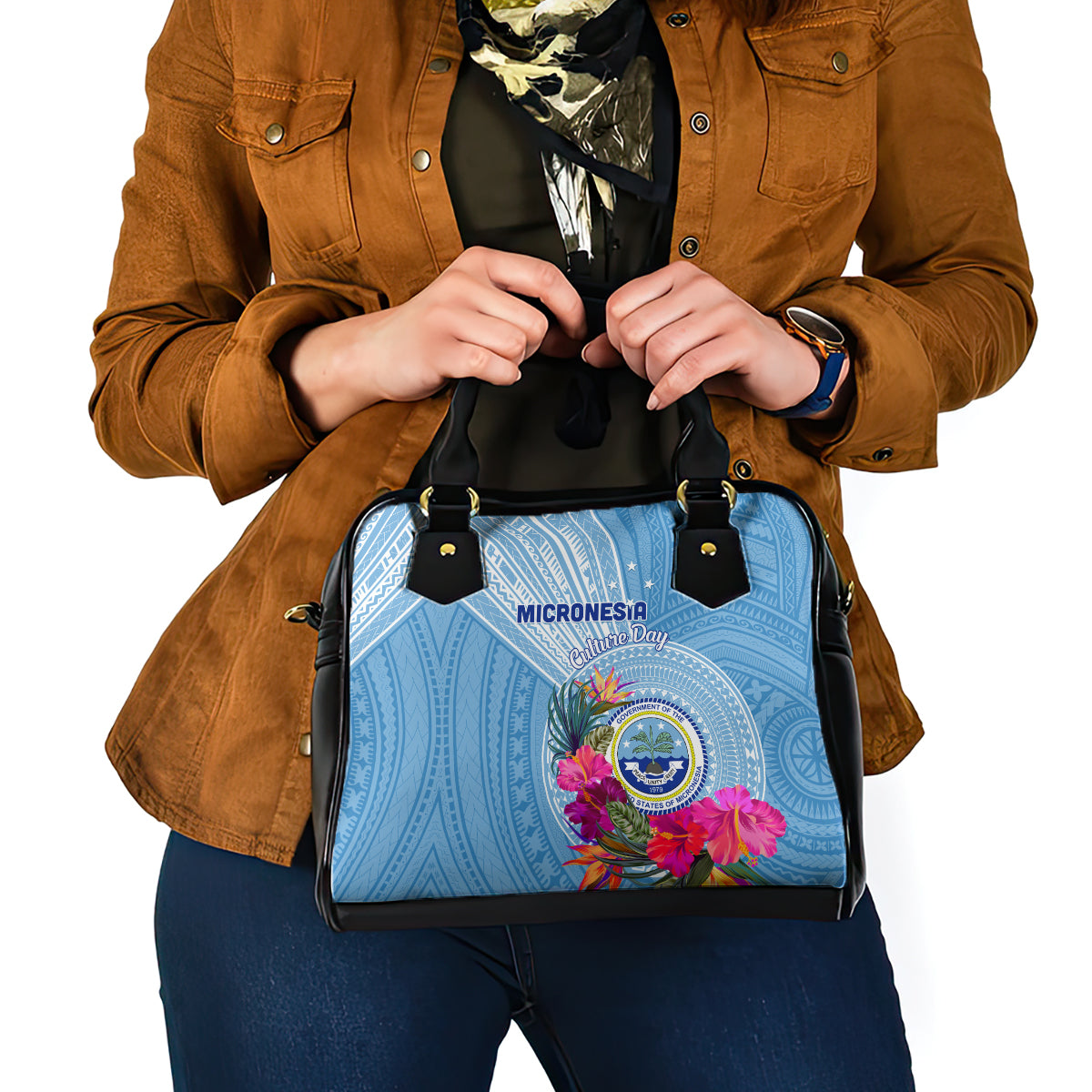 Micronesia Culture Day Shoulder Handbag Tribal Pattern Tropical Style LT01 - Polynesian Pride
