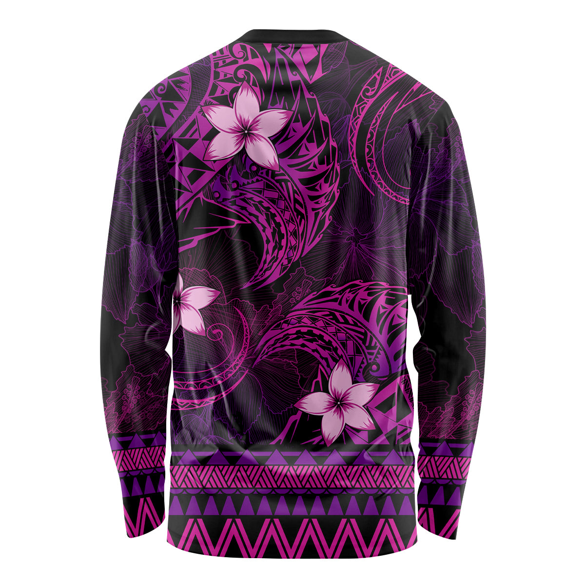 FSM Culture Day Long Sleeve Shirt Tribal Pattern Pink Version LT01 - Polynesian Pride