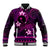 FSM Chuuk State Baseball Jacket Tribal Pattern Pink Version LT01 Unisex Pink - Polynesian Pride
