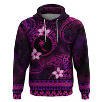 FSM Chuuk State Zip Hoodie Tribal Pattern Pink Version LT01 Pullover Hoodie Pink - Polynesian Pride
