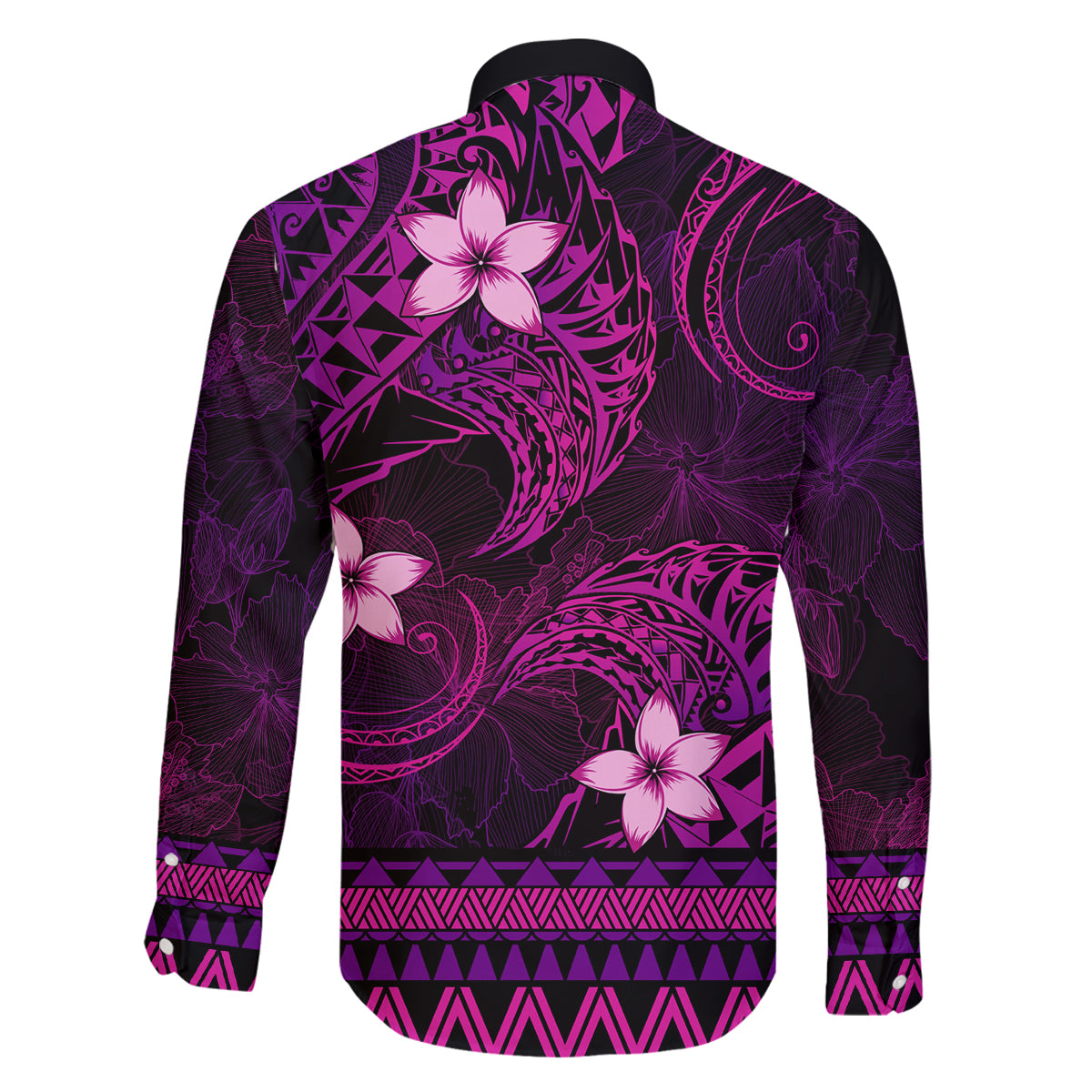 FSM Kosrae State Family Matching Mermaid Dress and Hawaiian Shirt Tribal Pattern Pink Version LT01 - Polynesian Pride