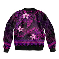 FSM Yap State Sleeve Zip Bomber Jacket Tribal Pattern Pink Version LT01 - Polynesian Pride