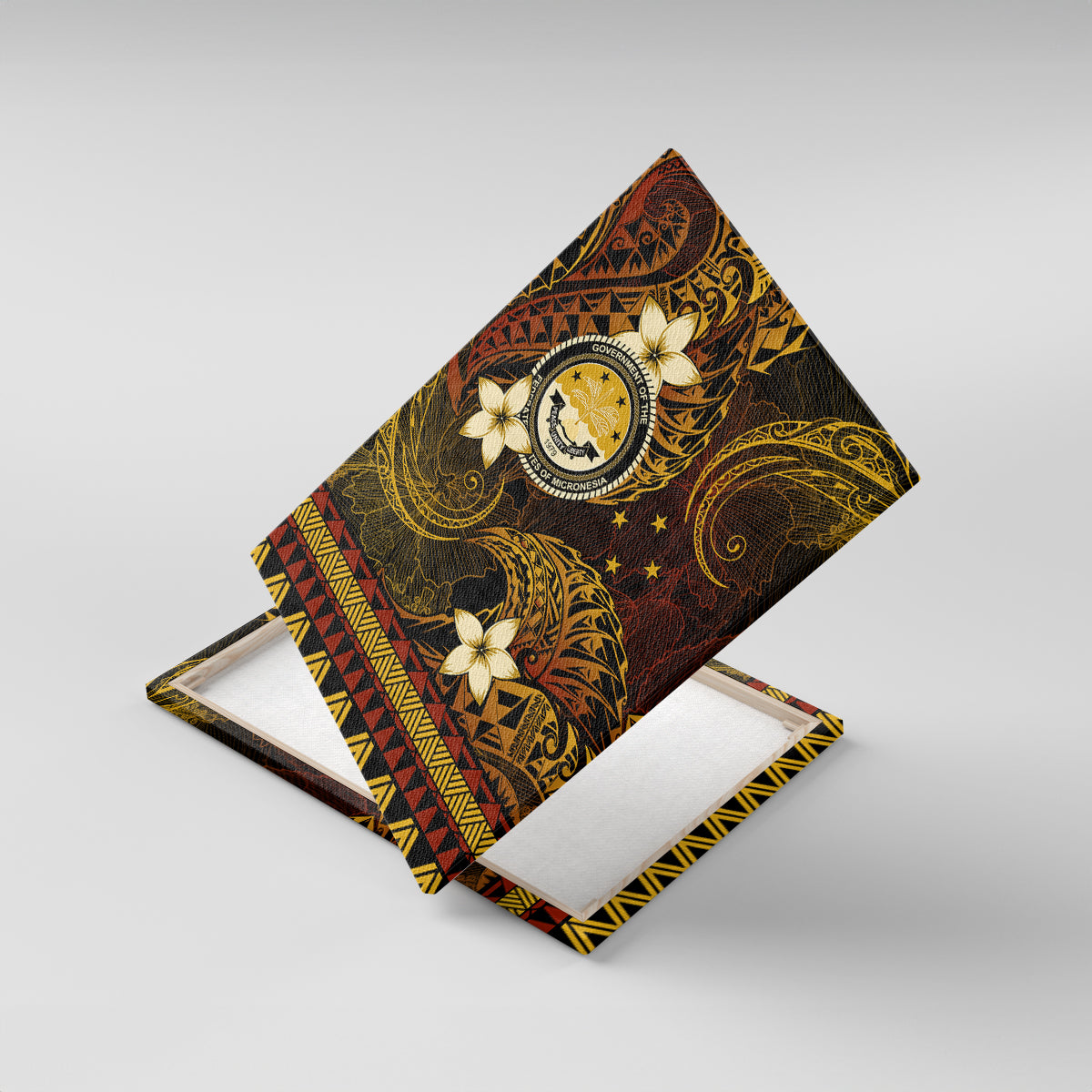 FSM Culture Day Canvas Wall Art Tribal Pattern Gold Version LT01 - Polynesian Pride
