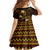 FSM Culture Day Family Matching Off Shoulder Maxi Dress and Hawaiian Shirt Tribal Pattern Gold Version LT01 - Polynesian Pride