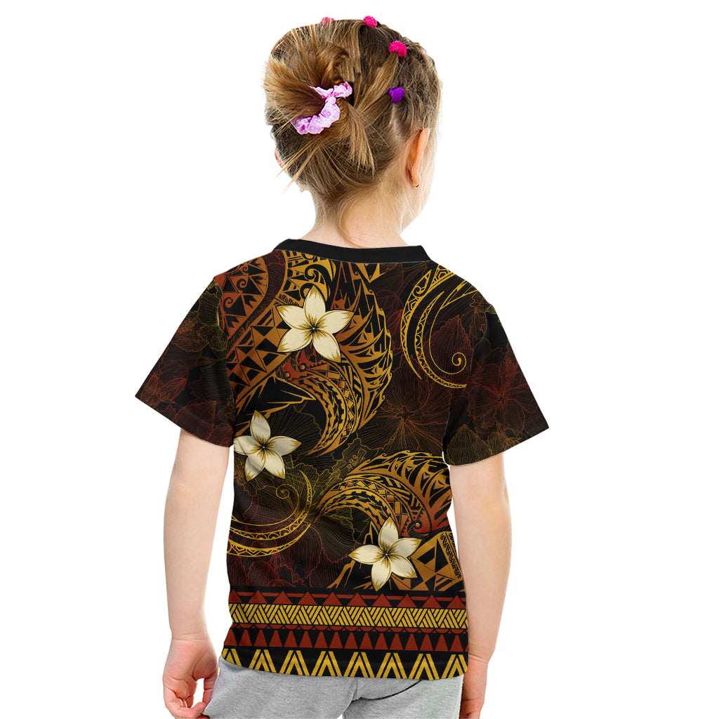 FSM Culture Day Kid T Shirt Tribal Pattern Gold Version LT01 - Polynesian Pride