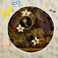 FSM Chuuk State Beach Blanket Tribal Pattern Gold Version LT01 One Size 150cm Gold - Polynesian Pride