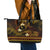 FSM Chuuk State Leather Tote Bag Tribal Pattern Gold Version LT01 - Polynesian Pride