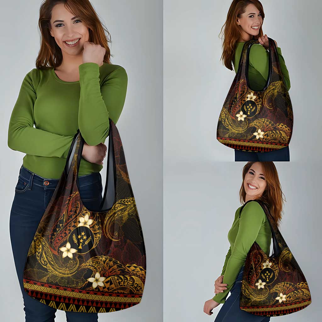 FSM Kosrae State Grocery Bag Tribal Pattern Gold Version
