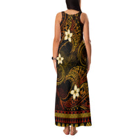 FSM Yap State Family Matching Tank Maxi Dress and Hawaiian Shirt Tribal Pattern Gold Version LT01 - Polynesian Pride