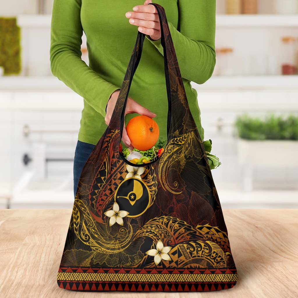 FSM Yap State Grocery Bag Tribal Pattern Gold Version LT01 - Polynesian Pride