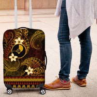 FSM Yap State Luggage Cover Tribal Pattern Gold Version