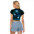 FSM Chuuk State Raglan Cropped T Shirt Tribal Pattern Ocean Version LT01 - Polynesian Pride