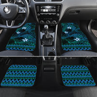FSM Kosrae State Car Mats Tribal Pattern Ocean Version