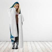 FSM Yap State Hooded Blanket Tribal Pattern Ocean Version