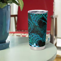 FSM Yap State Tumbler Cup Tribal Pattern Ocean Version