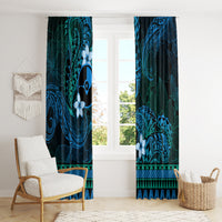 FSM Yap State Window Curtain Tribal Pattern Ocean Version