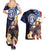 Personalized Northern Mariana Islands 4th of July Couples Matching Summer Maxi Dress and Hawaiian Shirt Plumeria USA Eagle