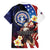 Personalized Northern Mariana Islands 4th of July Family Matching Off Shoulder Maxi Dress and Hawaiian Shirt Plumeria USA Eagle